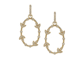 18kt yellow gold Comtesse oval earring with .6 cts diamonds. Available in white, yellow, or rose gold.
